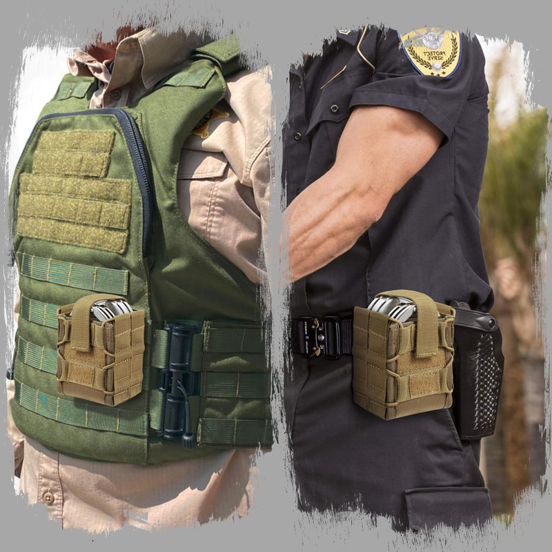Double Handcuff Pouch for Most Standard Size Handcuffs, MOLLE Handcuff
