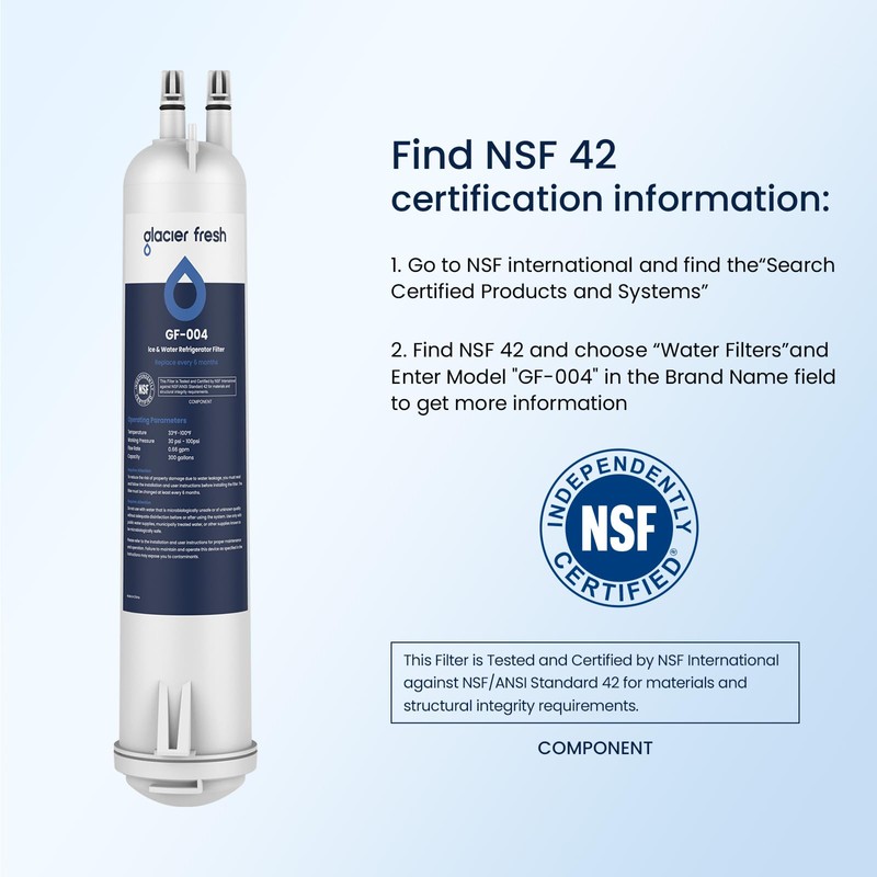 GLACIER FRESH EDR3RXD1 Compatible with 4396841 Refrigerator Water Filter, KAD3RXD1,