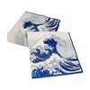 Caspari The Great Wave Paper Luncheon Napkins in Blue, Four