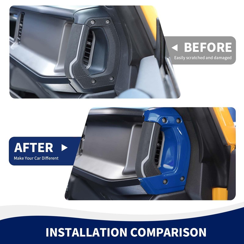 RAZPOY Center Console Side Grab Handle Cover Trim Compatible with