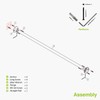 Naiture 60" Heavy-Duty Straight Shower Curtain Rod, Rustproof Stainless Steel