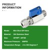 TAISHER 2PCS 304 Stainless Steel Compression Mini Ball Valve Shut