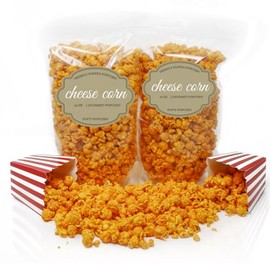 Pop’N Popcorn Cheddar Cheese Pop Corn - 24 oz Cheesy Pop Corn Flavored Snacks for Movie Night or Family Picnic - Freshly-Popped and in a Resealable Bag