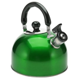 YBM Home Stainless Steel Stovetop Whistling Tea Kettle 3L with Handle, Induction Compatiable - Green