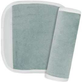 REFLYAWAY 2Pcs Baby Car Seat Neck Cover for Kids, Children Seat Belt Cushion Cute Cartoon Pattern, Comfortable Soft Belt Pads Cover Neck Support Travelling (Grey01)