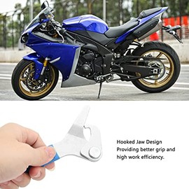 Llave Espiral, Llave Inglesa para Amortiguadores de Motocicleta Mandíbula en Forma de Gancho Ajustable Llave de Choque de Motocicleta Antideslizante para Collares de Resorte de 35 Mm‑75 Mm