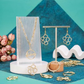 Bestewelry Pack of 24 Alloy Open Back Bezel Pendants, 6 Styles Irregular Hollow Frame, Dangling Charms, Flower Drop Frame Charms for UV Resin Pressed Flower Necklace, Earrings, Metal