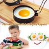 Pack of 4 Fried Egg Moulds, 1 Piece Oil Brush,
