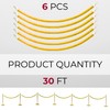 6PCS Gold Stanchion Rope 5FT — Golden Thick VIP Ropes