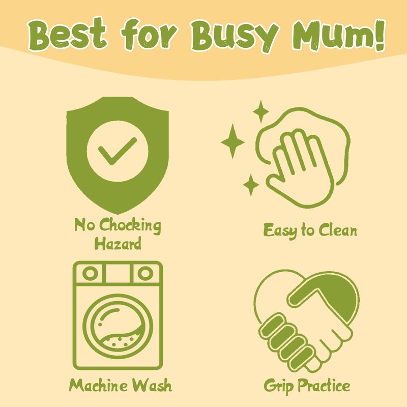 Babygoal Neutral Plastic Pacifier Clips, 6 Pack Binky Paci Holder