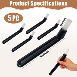 wilcractk Kaffee Werkzeug Reinigungsbürste, Ergonomische, hitzebeständige Nylonbürste mit gebogenem Griff, Set 5 Stück, ideal für Siebträger und Kaffeemaschine
