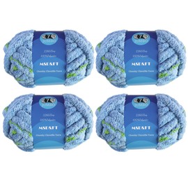MSD&FT 4 Skeins Chunky Chenille Yarn Blanket Yarn (202408)