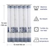 BESTRIPES Lighthouse Fabric Shower Curtain, Blue Gray and White Coastal