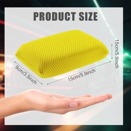 4 PCS Bug Scrubber Sponge Car, Bug Remover Wash Sponge，Car Cleaning Sponge for Bugs, Tar, Grime - Paint-Safe, Reusable Wash Sponges Kit(Yellow)