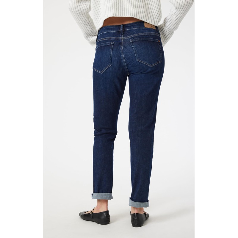 Mavi Women's Emma Mid Rise Slim Boyfriend Jeans, Deep Flex