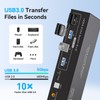 TJCXELE 4K120Hz HDMI KVM Switch 2 Monitors 2 Computers USB