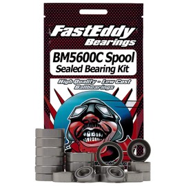 FastEddy Bearings Compatible with Abu Garcia BM5600C Spool Fishing Reel Rubber Sealed Bearing Kit