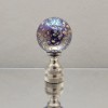 BALL Glitterbomb Blue Speckled 1" Ball Lamp Finial Nickel/Polishe -