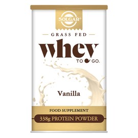 Solgar Grass Fed Whey to Go Protein Powder Chocolate, 13.2 oz - 20g of Grass-Fed Protein from New Zealand Cows - Great Tasting & Mixes Easily - Supports Strength & Recovery - Non-GMO, 13 Servings