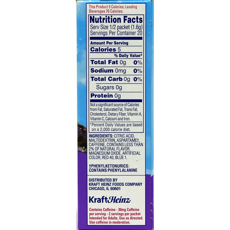 Crystal Light On The Go Grape With Caffeine Drink Mix,