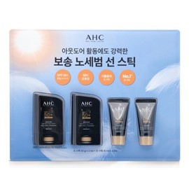 ahc 에이에이치씨 마스터즈 에어리치 선스틱 SPF50+ 22g 2개 + 선크림 10g 2개 AHC Masters Airy Rich Sun Stick SPF50+ 22g 2 pieces + Sunscreen 10g 2 pieces