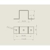 Square Pipe Clamp, Stainless Steel Square Tube 20 x 20