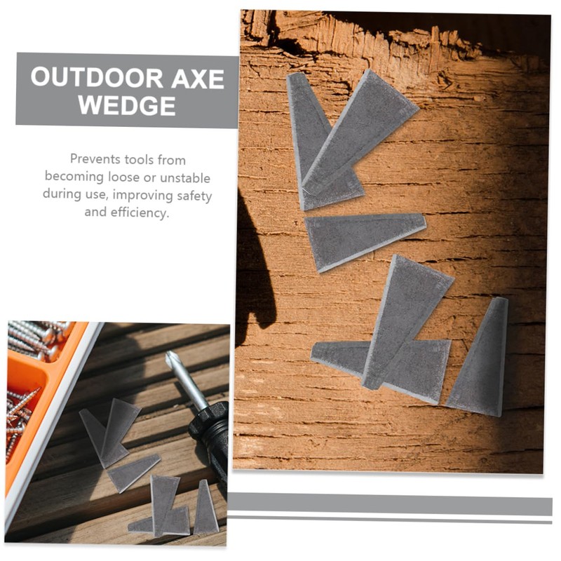 Mipcase 10Pcs Carbon Steel Axe Wedge Sturdy Fixing Tool for