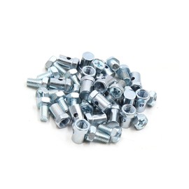 ACROPIX Motorcycle Scooter Brake Cable Wire Solderless Screws with Fitting Buckets Silver Tone - Pack of 20