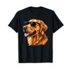 Golden Retriever Dog Sunglasses T-Shirt