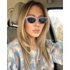 FIMOSON Cat Eye Sunglasses for Women Men, Trendy Retro Narrow