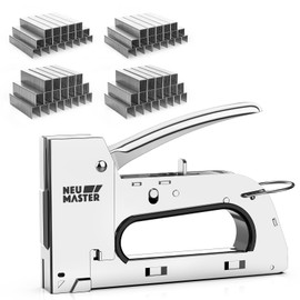NEU MASTER Staple Gun for Wood, All Steel Staple Gun with 4000Pcs Staples, Upholstery Staples Gun for Fixing Material, Decorating, Woodworking, Furniture
