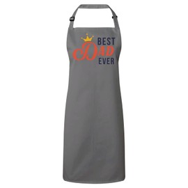 Fabulous Premium-Küchenschürze Grau Best Dad Ever Krone König Vater