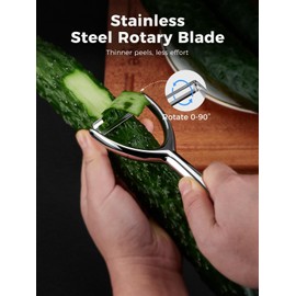 Premium 304 Stainless Steel Peeler Set – Ultra Sharp Y & I Peelers with Ergonomic Non-Slip Handle, Multifunctional Kitchen Fruit and Vegetable Peeler, Dishwasher Safe