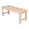 Shine Company Outdoor Wooden Backless Patio Garden Bench, 4 Ft,