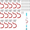 STOUCLA Pack of 15 Tool Holders, Red Hooks, Broom Holder,