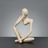 Heatunk Sandstone Resin Thinker Style Abstract Sculpture Statue - Collectible