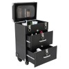 Rolling Makeup Travel Case Nail Tech Suitcase Cosmetic Train Case