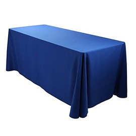 ADD&SHIP Rectangle Tablecloth (96” x 132”) Long, Polyester, Reusable Table Cover | Party, Event, Banquet, Thanksgiving, Christmas Use | Stain & Wrinkle Resistant (Royal Blue)