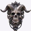 FitBest Door Knocker, Horned God Skull Wall Decor, Resin Modern