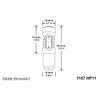Diode Dynamics 1157 HP11 Tail Light LED Bulbs (Pair), Red