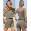 Ekouaer Rompers for Women Summer 2025 Casual Sleeveless Scoop Neck