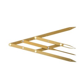 Herramienta Plegable de Medición de Cejas de Acero Inoxidable, Práctico Calibrador de Proporción áurea para Artistas del Tatuaje y Principiantes (Color dorado)