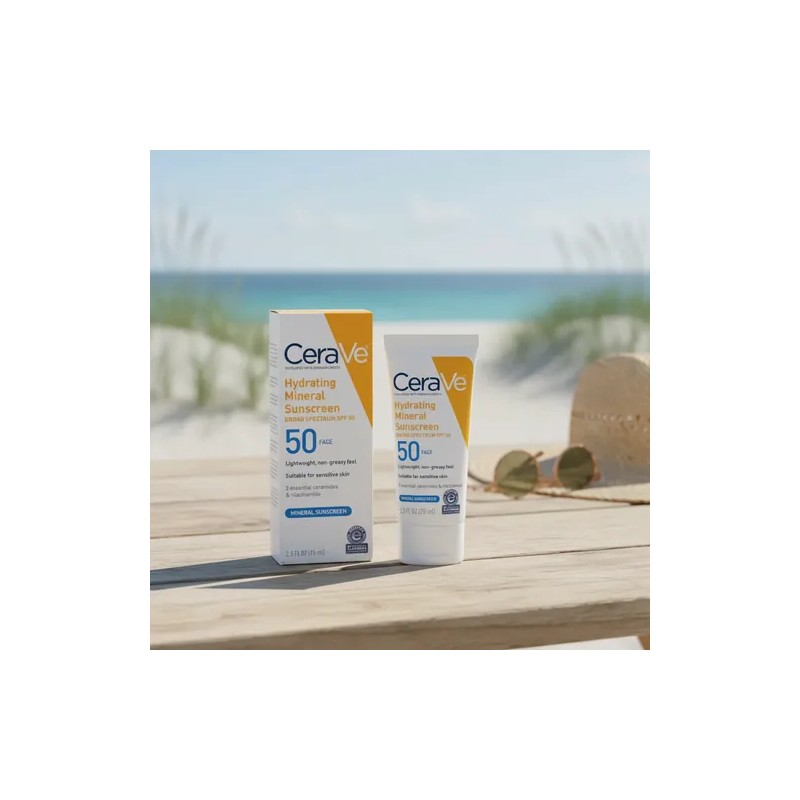 Cerave Hydrating Mineral Sunscreen Spf 50 Face 75ml