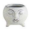 47th & Main Speckled White Glazed Ceramic Planter Pot with