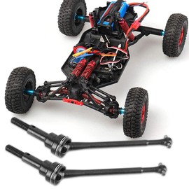 WGFOIP Aluminum Alloy Front Drive Shaft, Lightweight Antiseparation Universal Drive Shaft for RC Cars, RC Car Parts (Set of 2, Black)