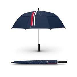 Weatherman - Folds of Honor - Long Stick Umbrella – Extra Large, Windproof, for Men & Women – Full-Size Auto Open Design for Travel City Walks Outdoor Use – Comfortable Grip Waterproof - Resists Up to 88 KPH Winds - Perfect for Celebrations. (FOH Blue 2025)