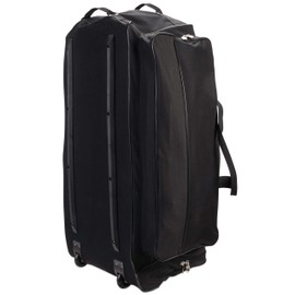 Champion Sports Wheeled Equipment Bag: Large Nylon Athletic Travel Bag with Wheels for Baseball, Football, Basketball, Soccer, Hockey, and Training , Black