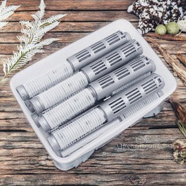Adipro hair treatment dyeing container self-root perm perm rod that does not require rubber bands women's hair volume perm sticky rod medium size 1 set 16 pieces / 아디프로 헤어트리트먼트 염색용기 고무줄이 필요없는 셀프 뿌리펌 파마 롯드 여성 헤어 볼륨펌 찍찍이 롯드 중형 1세트 16개입
