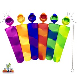 7 Stück Eisformen Silikon Set, Wassereis Formen Die Größe ist 15 * 5.5cm, Einfach zu Bedienen und Langlebig, Eisförmchen Wiederverwendbar Sommer Notwendig