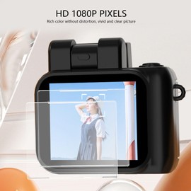1080P Digital Camera, 1.44 Inch Display, Digital Point and Shoot Camera, Compact, Lightweight Vlogging Camera for Students and Kids, with Flash Light and Charging Station (No